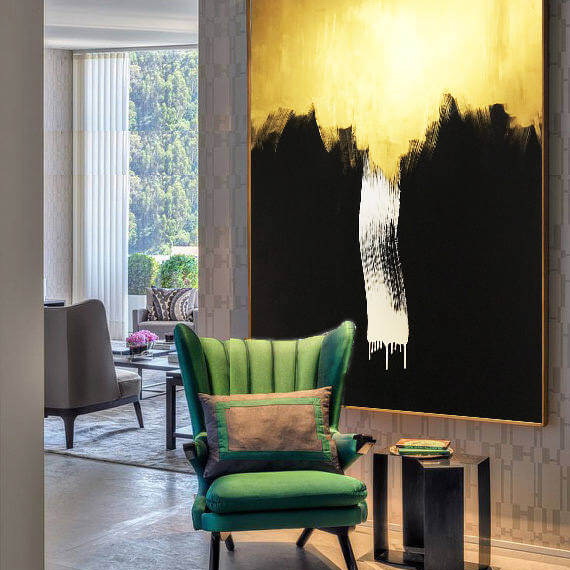 abstract gold large painting by ron deri (2)