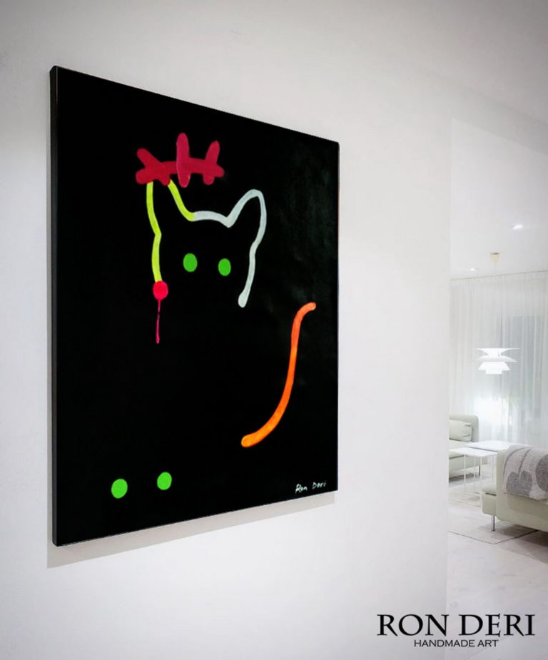 cat-painting-abstract-wall-art