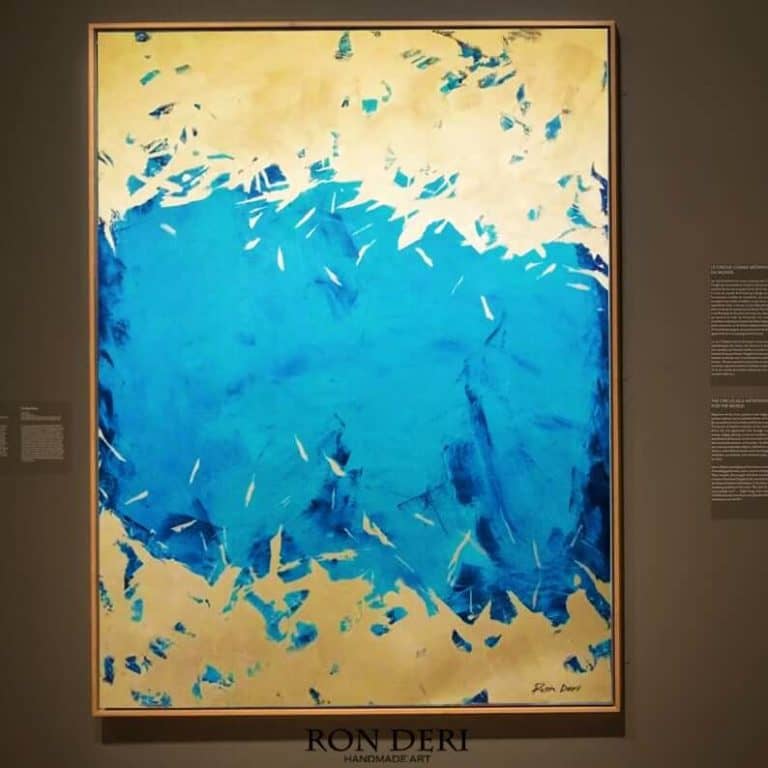 energy blue gold abstract painting by ron deri 7