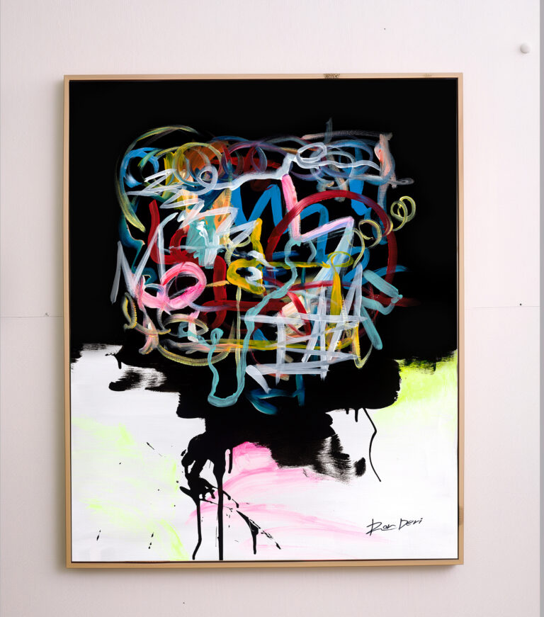 human-brain-abstract-neon-colors-handmade-original-painting-by-artist-ron-deri