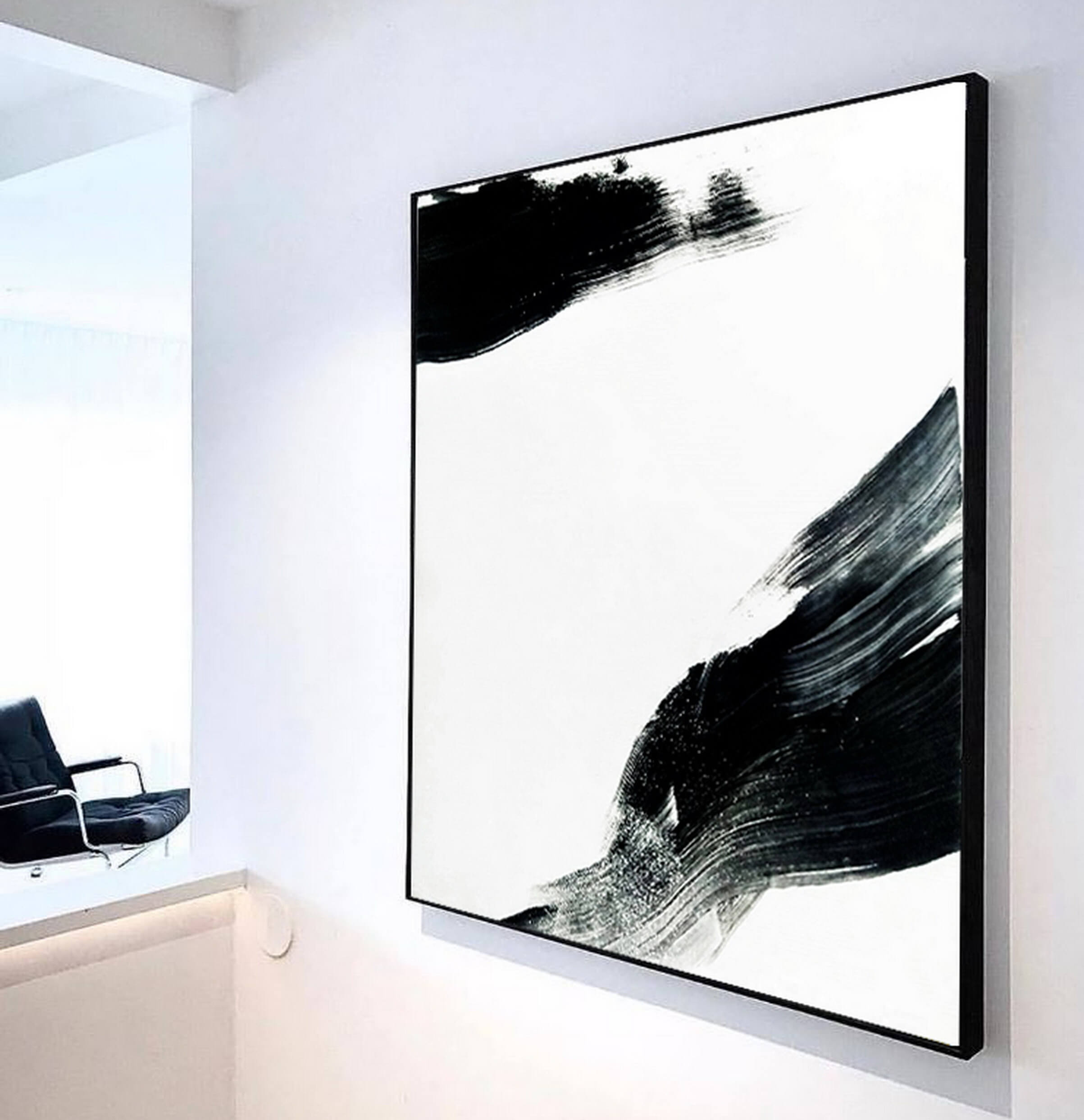 en million Fiasko genopfyldning Minimalism – Black & White | Original Painting for Sale | Ron Deri Art