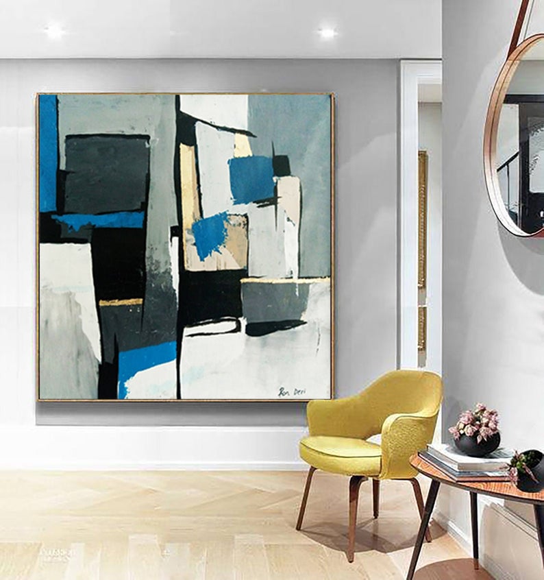 modern-abstract-painting-gray-blue-ron-deri