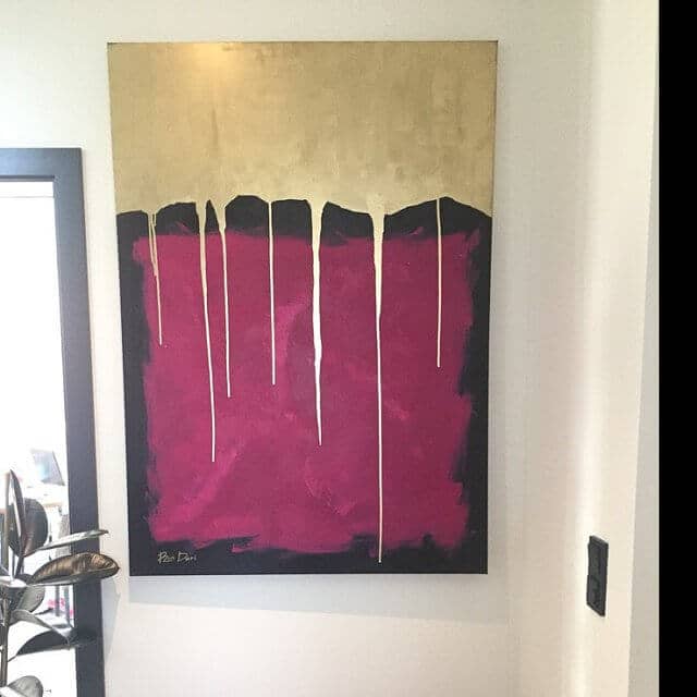 purple painting contemporary abstract