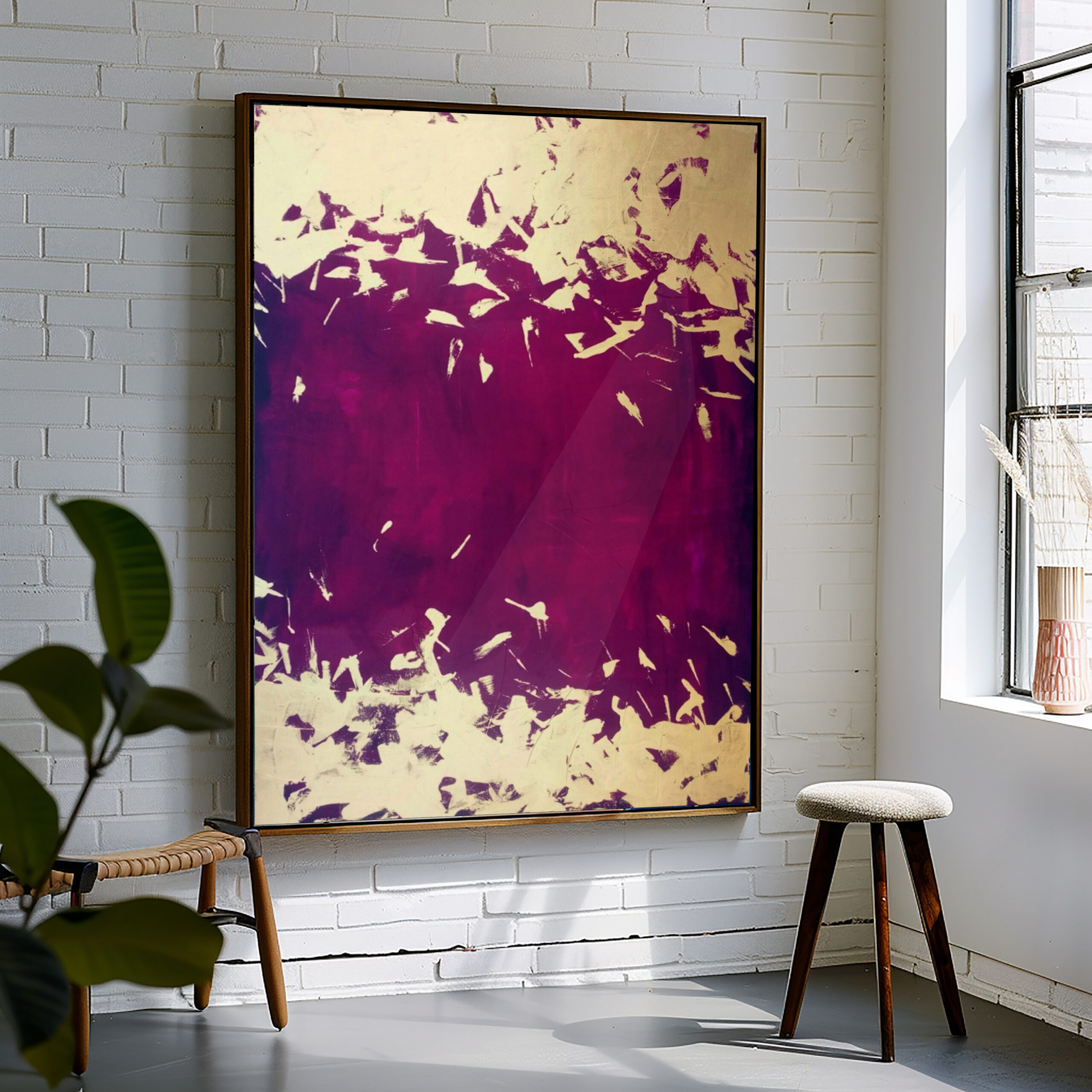 purple-gold-leaf-painting-handmade-art-on-canvas-large-wall-art-decor-livingroom-ron-deri