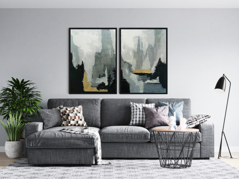 two-paintings-set-abstract-gold-black-ron-deri
