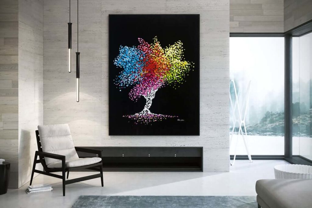 Tree of life, Abstract art print on canvas, Contemporary modern wall art for home decor