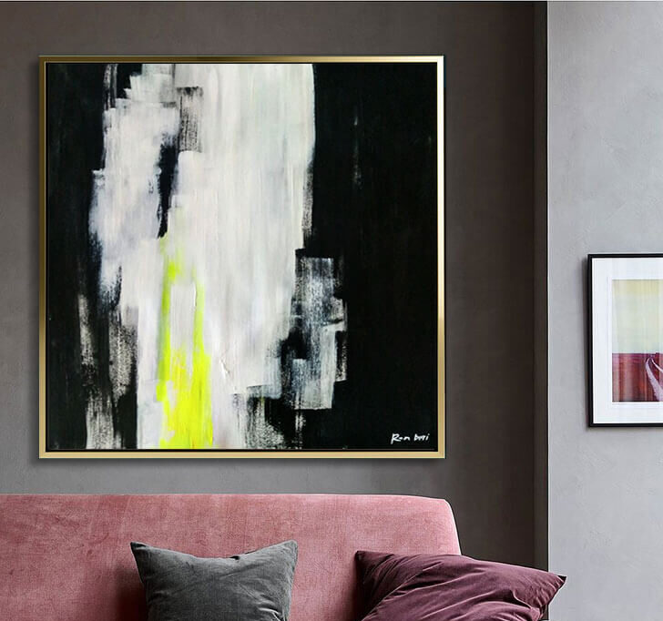 black_neon_painting_abstract_art_painting_on_canvas_large_wall_art_ron_deri