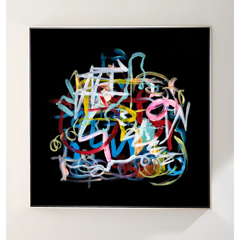 black-modern-abstract-lines-colorful-canvas-wall-art-by-ron-deri