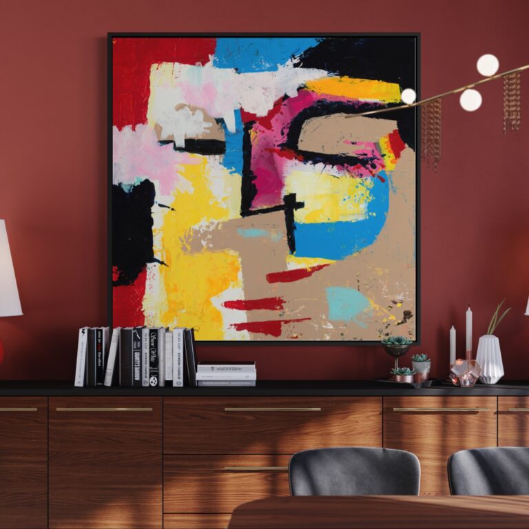 Abstract Art Print; Canvas Art Print; Colourful Painting; Large Wall Art; Pink Painting; Happy Art; Love Art