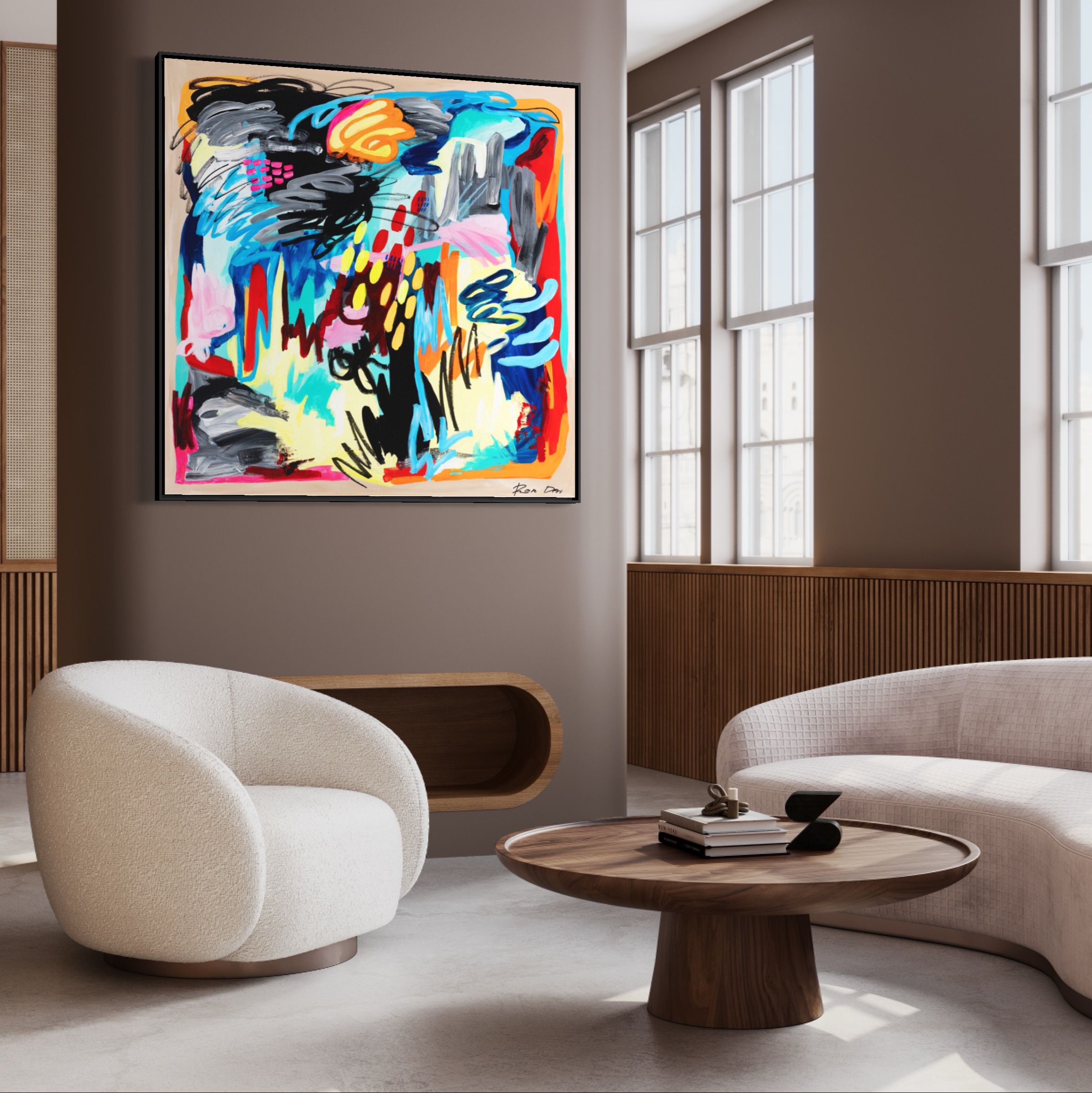 livingroom wall art decor abstract painting