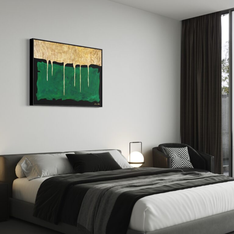 gold art painting print-modern contemporary abstract