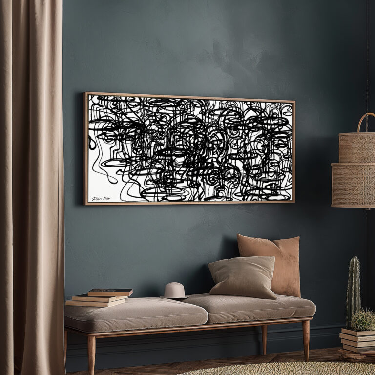 Abstract Art: Large Wall Painting, Canvas Wall Decor, Contemporary Artwork, Housewarming Gift 1